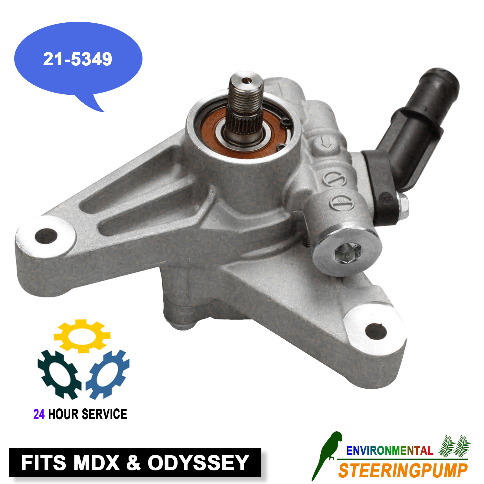 Power Steering Pump w/ Inlet Pipe For 0713 Acura MDX & 0510 Honda